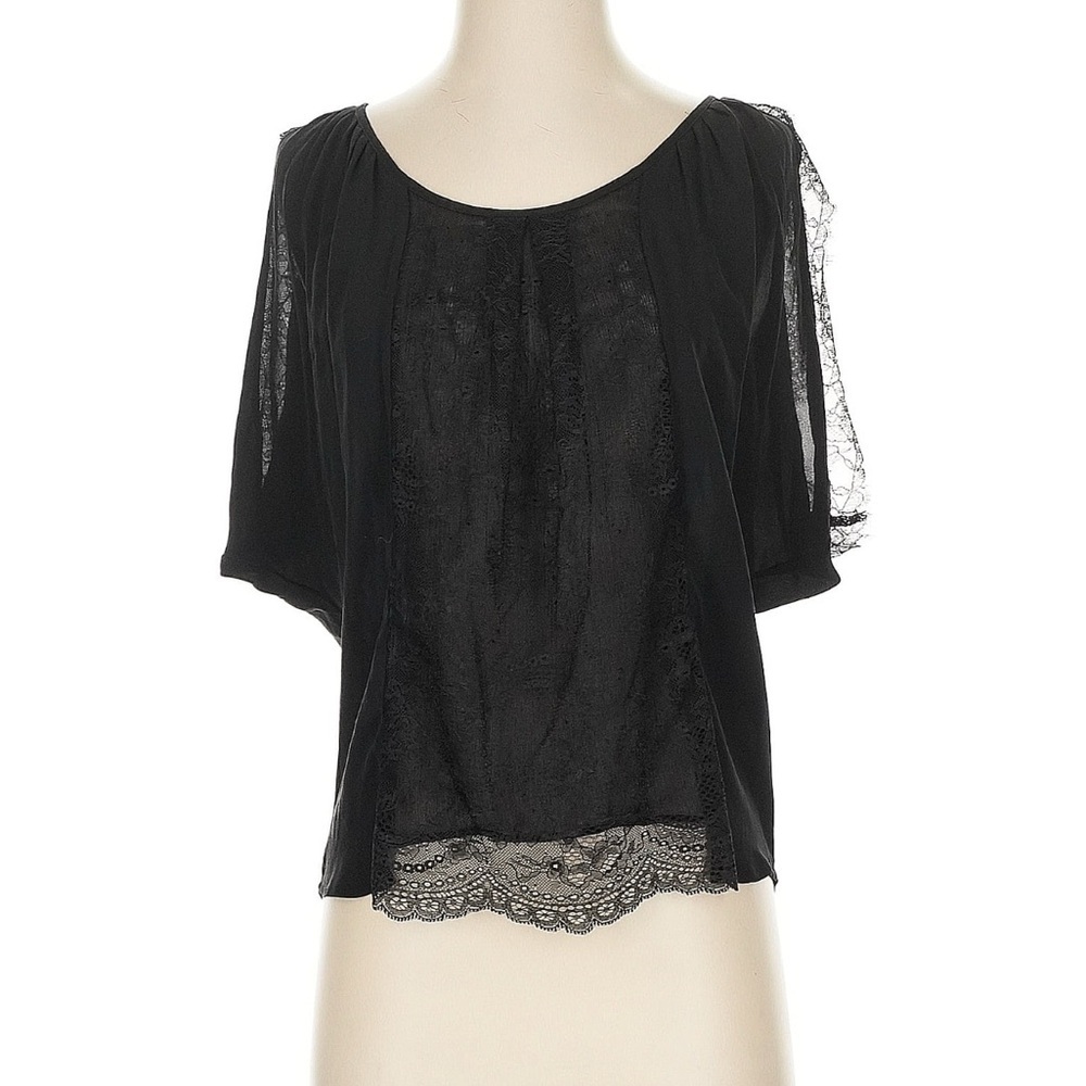 Joie Elegant Black Sheer Blouse - Picture 2 of 6